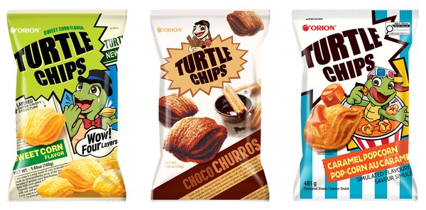 오리온은 남아공 유통 채널에서 꼬북칩 3종의 판매를 개시했다. 오리온은 또 전 세계 30개 국가에서 꼬북칩을 판매하며 K-스낵을 알리고 있다. /오리온