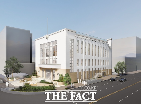 첫 대전시청사 설계용역 제안 공모전 당선작인 시공회당 조감도. /대전시