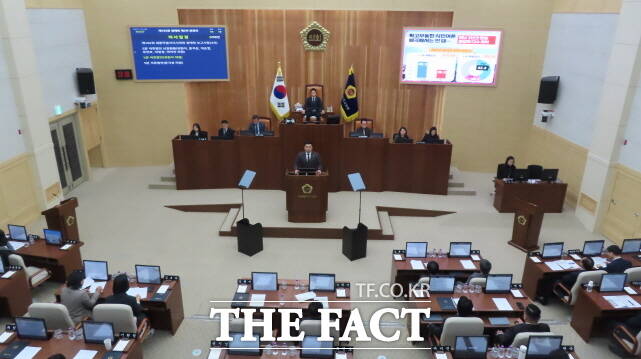 25일 세종시의회 제102회 정례회 제3차 본회의가 열리고 있다. /김형중 기자