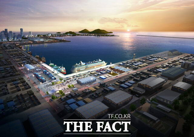 새만금 신항 야간 조감도. /전북도