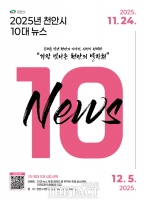  천안시, ‘2025년 10대 뉴스’ 온라인 시민투표 실시