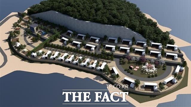 해양레저단지 조감도./장흥군
