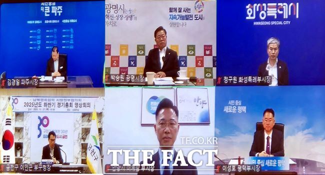 남북평화협력 지방정부협의회 2025년도 하반기 정기총회 영상회의 모습. /부천시