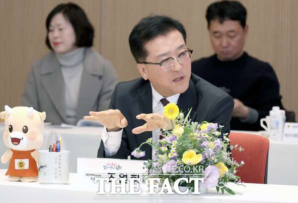 조원휘 대전시의회 의장이 지난 28일 대한민국시도의회의장협의회 제7차 임시회에 참석해 도시철도 무임수송 손실 국비보전 법제화에 대해 설명하고 있다. /대전시의회