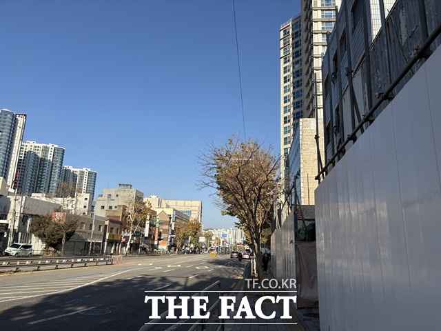 신월곡1구역에서 동소문로 건너로는 길음뉴타운과 현대백화점 미아점이 자리하고 있다. /공미나 기자