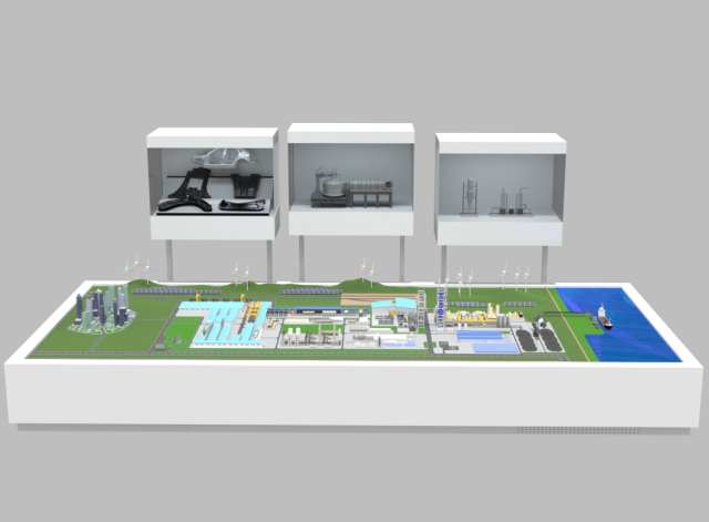 현대제철이 이달 초 열리는 '월드 하이드로젠 엑스포(WHE) 2025' 현대자동차그룹 부스에 미국 루이지애나에 건설 예정인 전기로 제철소 모형을 처음으로 공개한다. 현대제철 미국 전기로 제철소 모형 사진. /현대제철