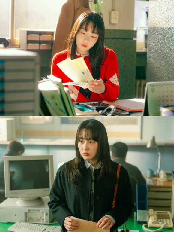 배우 김민하가 tvN 토일드라마 태풍상사 속 미선 역할을 소화하기 위해 실제로 당시 중소기업을 다닌 삼촌들의 이야기를 들었다고 밝혔다. /tvN