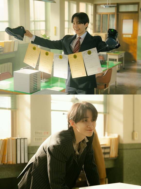 배우 이준호가 tvN 토일드라마 태풍상사의 배경이 된 IMF 시대를 직접 경험하진 못 했지만, 그 시절만의 낭만이 있는 것 같다며 이야기를 전할 수 있어 좋았다고 밝혔다. /tvN