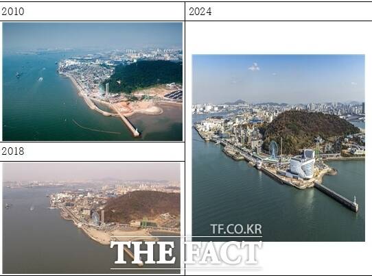 월미산의 경관 변화 모습 /인천시