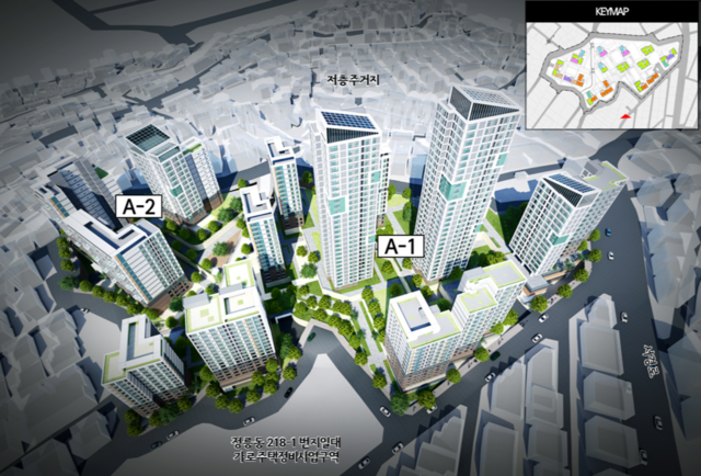 서울시는 지난 1일 제18차 소규모주택정비 통합심의 소위원회에서 성북구 정릉동 226-1일대 모아타운 외 5건을 통과시켰다고 2일 밝혔다. 사진은 정릉동 모아타운 조감도. /서울시