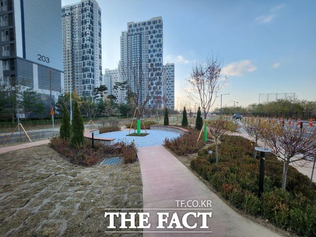 배곧 도시숲 휴게공간 모습. /시흥시