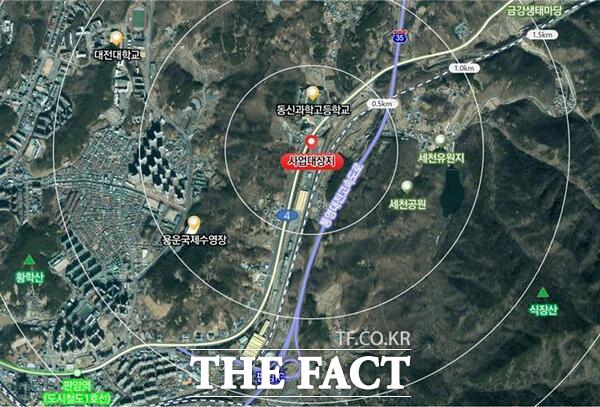 도시철도 1호선 식장산역 위치도. /대전시