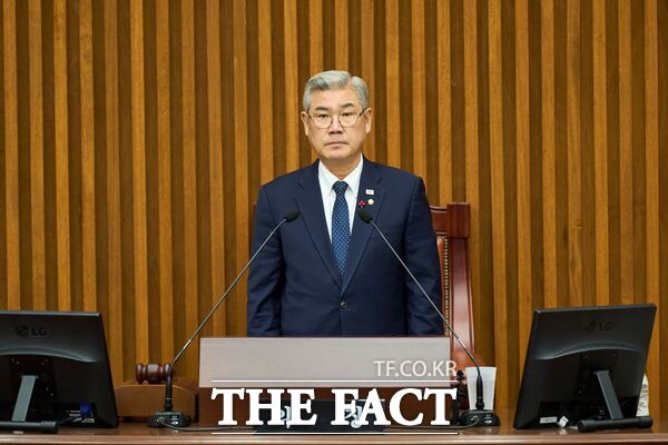 대전 서구의회가 3일 제293회 제2차 정례회 2차 본회의를 개의했다. 조규식 의장이 개회사를 하고 있다. /대전 서구의회