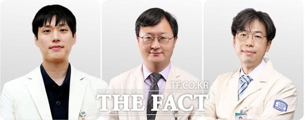 가톨릭대학교 대전성모병원 이비인후과 최호성 교수팀이 2025년 대한수면학회 제20회 정기학술대회에서 우수 포스터 발표상을 수상했다. 사진 왼쪽부터 최호성, 이동창, 이승우 교수. /대전성모병원