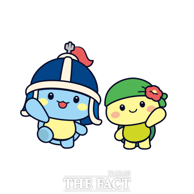 여수시가 8일 공식 명칭을 확정한 리뉴얼 마스코트 장군이·오동이 모습. /여수시