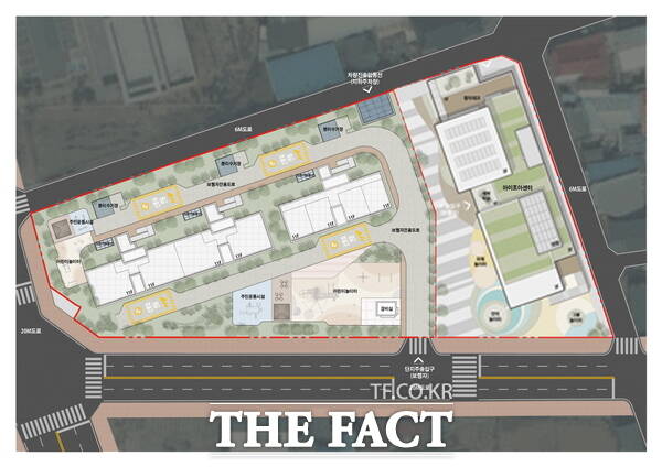 신혼·청년 공공임대주택 신축 건물 배치도. /금산군