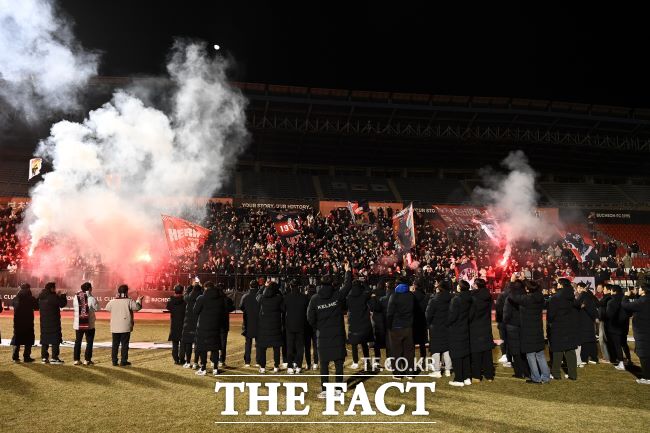 부천FC의 K리그1 승강 축하 모습. /부천시