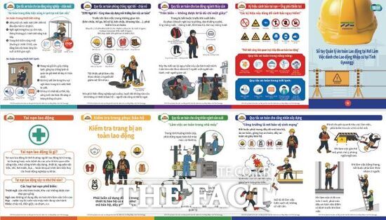 경기도가 기존 외국어 안전자료의 오·번역과 형식적인 안전교육 문제를 개선하기 위해 제작한 이주노동자 사업장 안전관리 안내 매뉴얼. /경기도