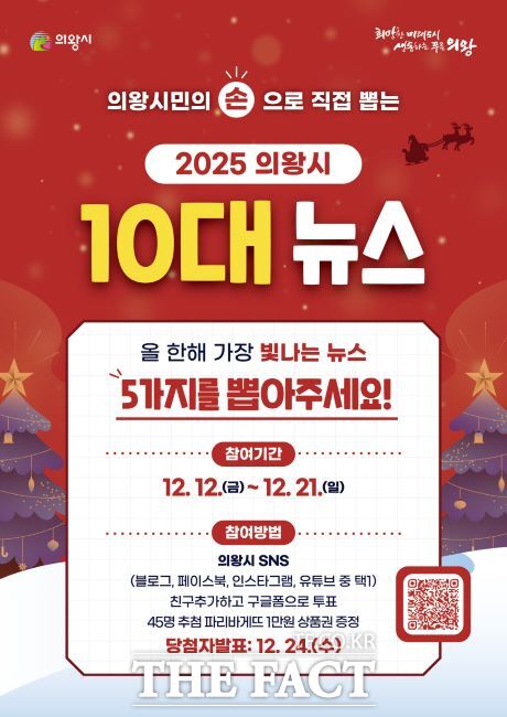 ‘의왕시 10대 뉴스’ 온라인 투표 안내문. /의왕시