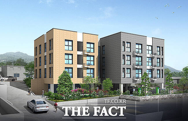 울릉군이 북면 현포리에 조성하는 공공임대주택 조감도. /울릉군