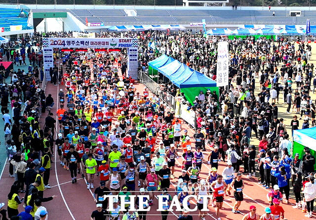 지난해 열린 영주 소백산마라톤 대회 모습. /더팩트 DB