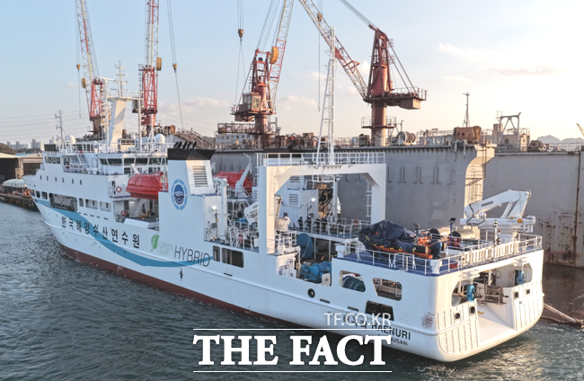 전국수산계고교 공동실습선 해누리호. /해양수산부