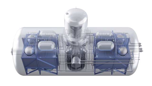 FSMR에 탑재된 원자로 격납용기(Safe Containment Vessel). /삼성중공업