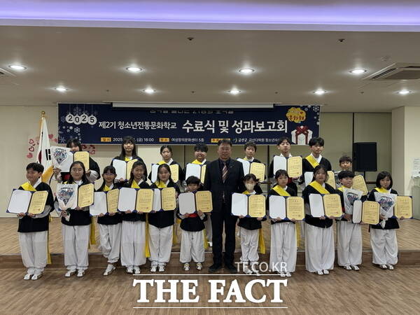 금산다락원 청소년수련관이 지난 12일 제2기 청소년전통문화학교 수료식 및 성과보고회를 개최했다. /금산군