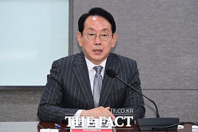 축사하는 장동혁 국민의힘 대표.