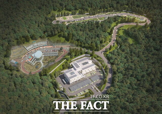 아산시 공설 장사시설(봉안당·자연장지) 조감도. /아산시