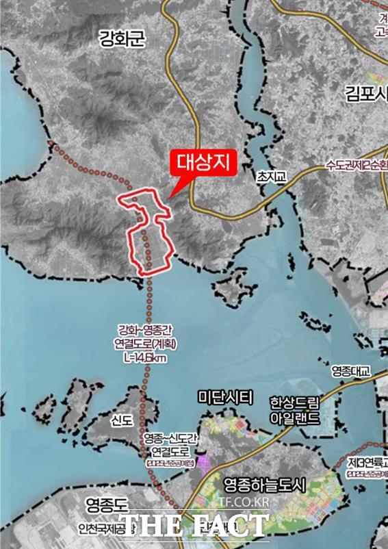 강화 남단 경자구역 신규 지정 대상지. /인천경제청