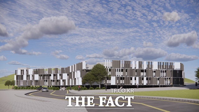 진주역세권 공영주차타워 조감도. /진주시