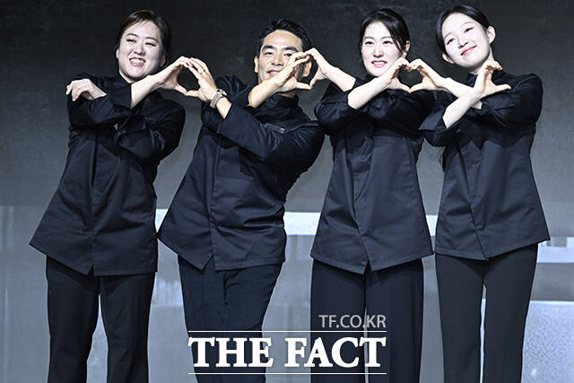 요리사 정호영과 선재스님, 손종원, 후덕죽(왼쪽부터).