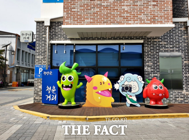 충남 청양군 청양읍 읍내리청춘거리. /충남도립대