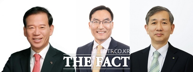 18일 오후 치러질 제7대 금융투자협회장 선거는 서유석 현 회장(왼쪽부터), 이현승 KB자산운용 전 대표, 황성엽 신영증권 대표의 3파전으로 열린다. /각 사