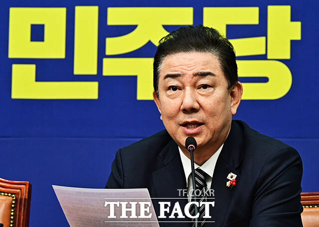 김 원내대표는 지난 18일 쿠팡에 근무 중인 전직 보좌진의 인사 문제를 언급했다는 의혹을 부인했다. /배정한 기자