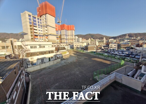 대전 동구 가양2동 임시주차장 조성 완료 모습. /대전 동구