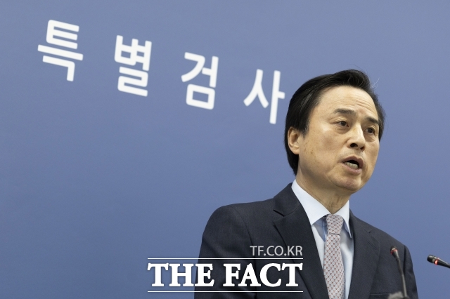 12·3 비상계엄 관련 내란·외환 의혹을 수사했던 내란 특검팀의 조은석 특별검사가 15일 오전 서울 서초구 고등검찰청에서 180일간의 수사 기간을 마치고 최종 수사 결과를 발표하고 있다. /이새롬 기자 (현장풀)