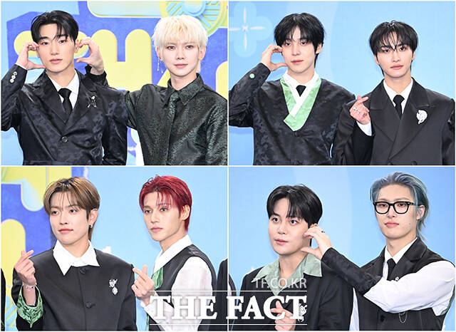 그룹 에이티즈가 20일 오후 서울 영등포구 여의도 KBS 신관에서 열린 'KBS 연예대상' 포토월에 참석해 포즈를 취하고 있다. /박헌우 기자