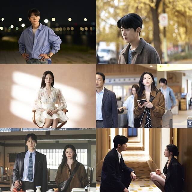 넷플릭스 새 오리지널 시리즈 '이 사랑 통역 되나요?'에 출연하는 배우 김선호(맨 위 왼쪽)와 고윤정의 캐릭터 스틸이 공개됐다. /넷플릭스