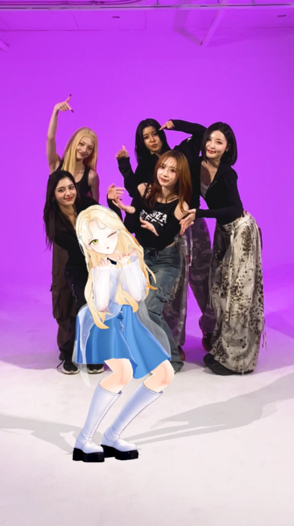 그룹 엑신이 버추얼 아티스트와 함께한 '히트비트 챌린지' 영상을 공개했다./로얄유니버스