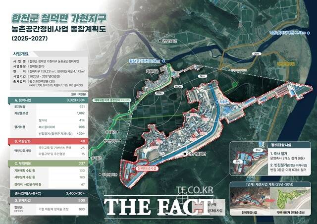 합천군 가현지구 농촌공간정비사업 종합계획도. /합천군