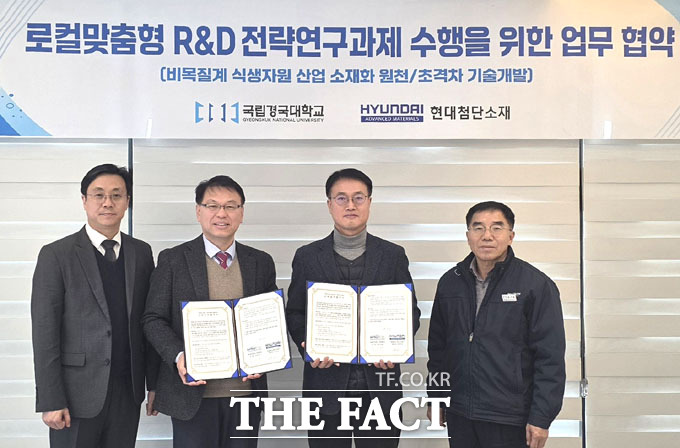 국립경국대가 항공 분야 첨단 소재 선도기업인 현대첨단소재와 업무협약을 체결했다. /국립경국대