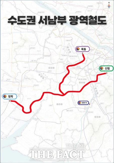 수도권 서남부 광역철도 노선안. /문정복 의원실