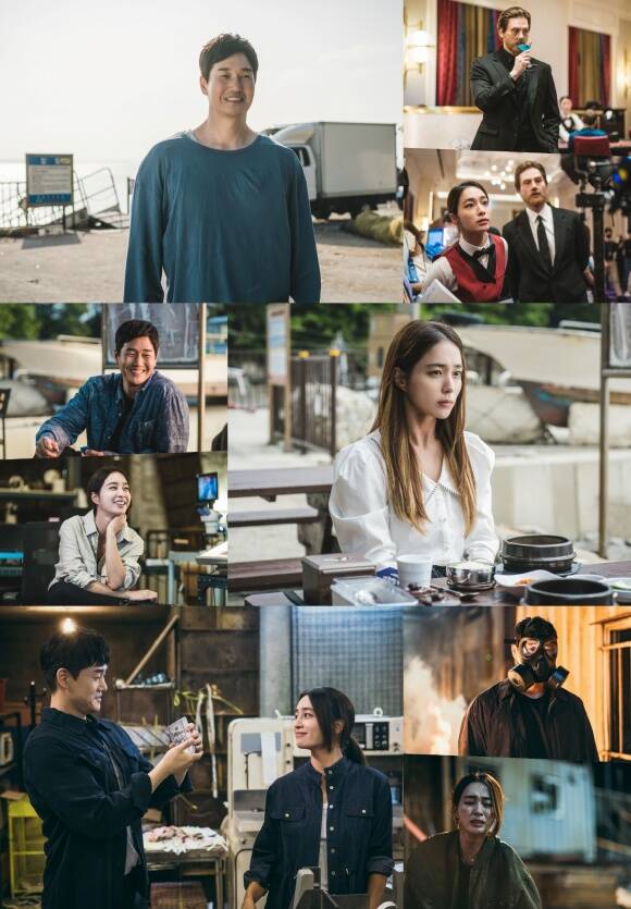 티빙 오리지널 '빌런즈' 제작진이 유지태와 이민정의 모습이 담긴 비하인드 스틸을 공개했다. /티빙(TVING)