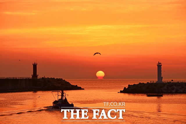 일출 명소 사동항 일출 모습 /울진군