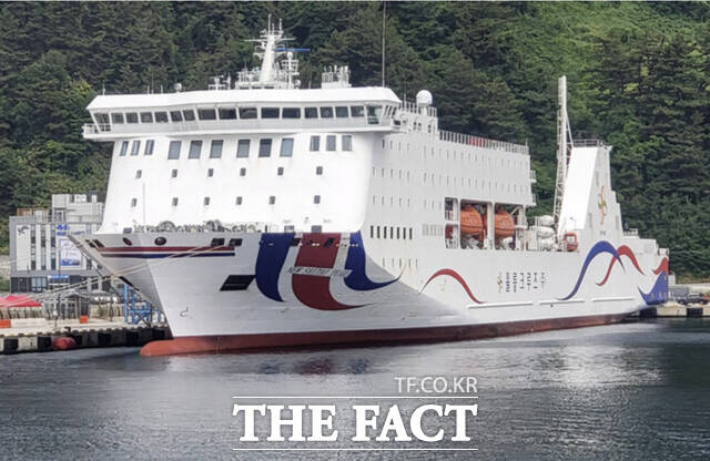 포항~울릉간을 운항 중인 울릉 크루즈 뉴시다오펄호. /독자 제공