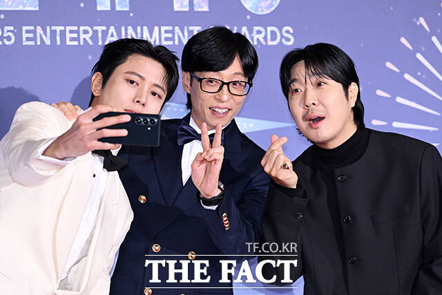 '놀면 뭐하니?'의 방송인 주우재와 유재석, 하하(왼쪽부터).