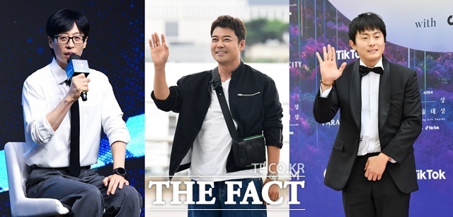 방송인 유재석 전현무 기안84가 2025 MBC 방송연예대상의 대상 후보로 거론된다. /더팩트 DB