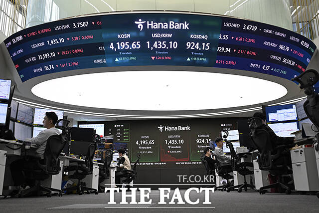 이날 오전 1435원대를 기록한 환율.